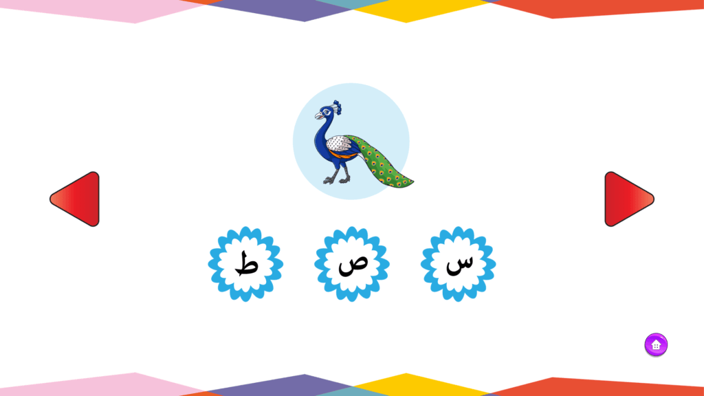 الحروف العربية - الصوت الأخير لكلمة طاووس