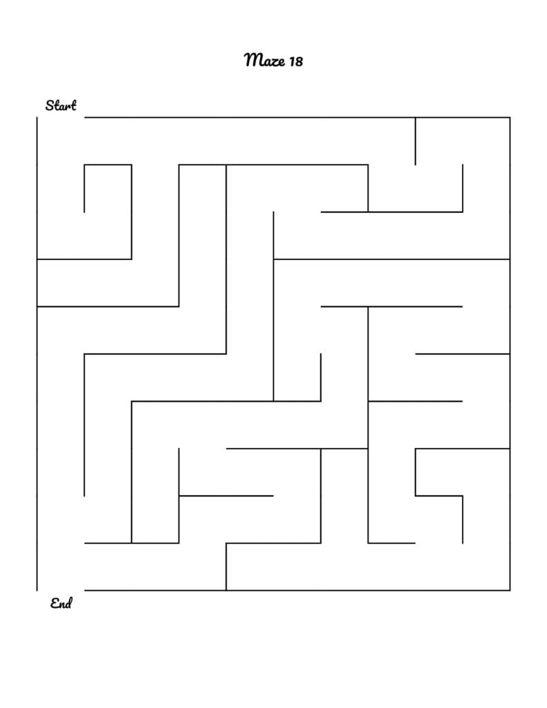 Mazes for Kindergarten to Develop Early Math Skills