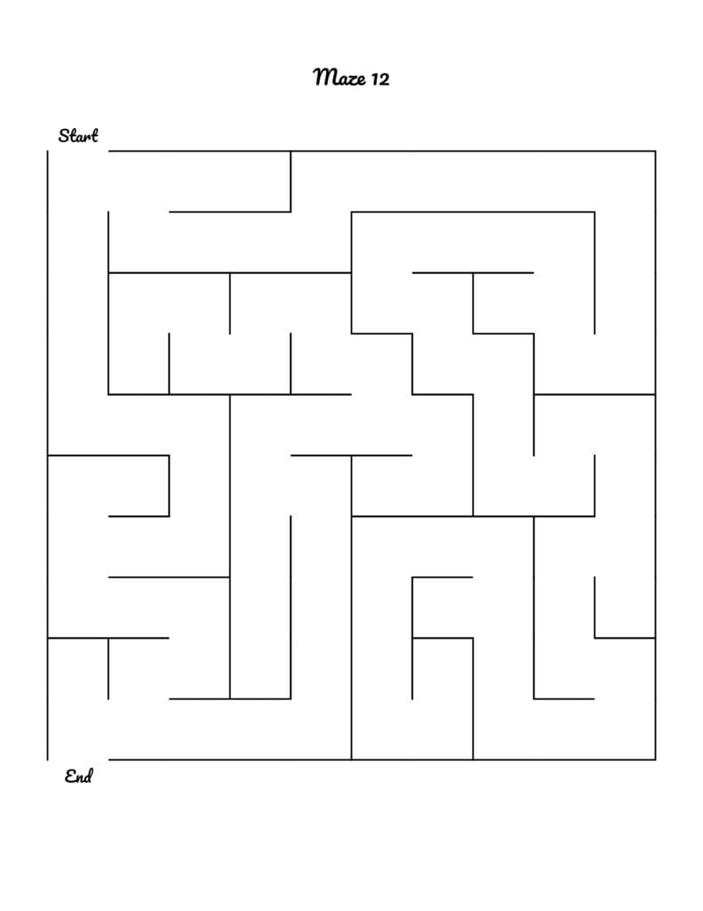 Using Mazes for Kindergarten to Reinforce Directional Vocabulary