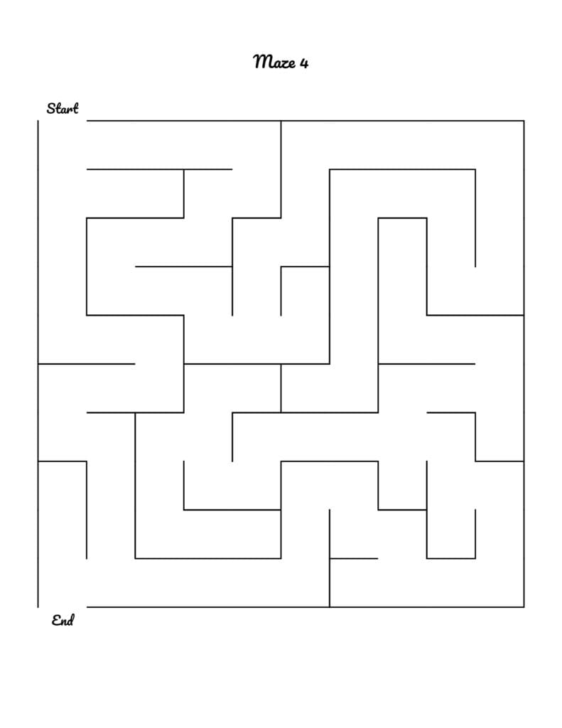 Engaging Maze Puzzle Sheets for Fine Motor Practice