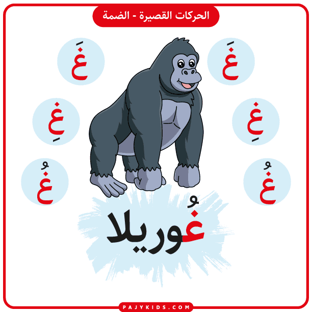 Interactive Arabic Worksheets for Letter Gh
