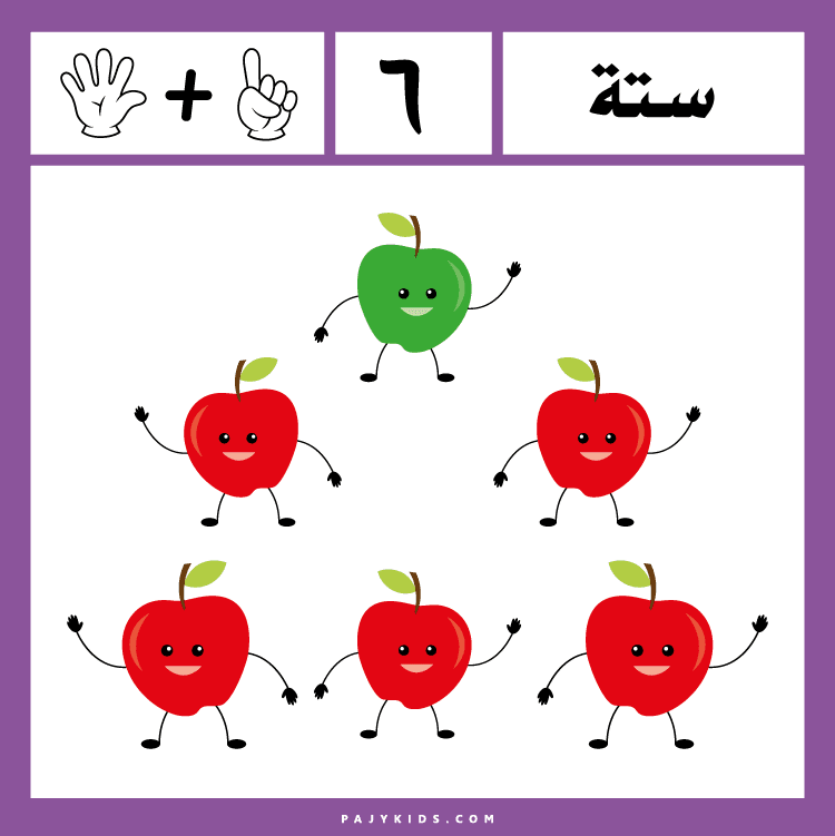 Printable Arabic Counting Cards for Preschool