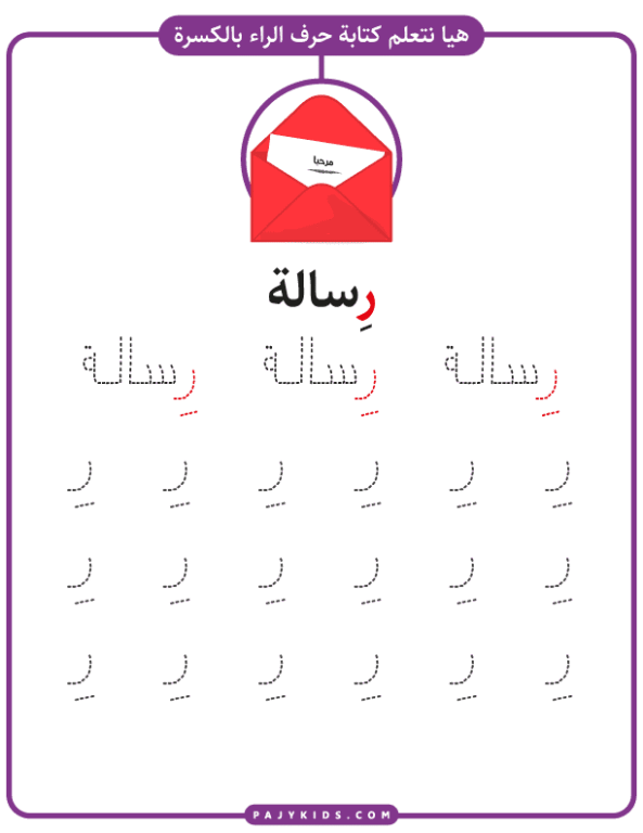 Learn the Arabic Letter Raa with Fun Short Vowel Worksheets