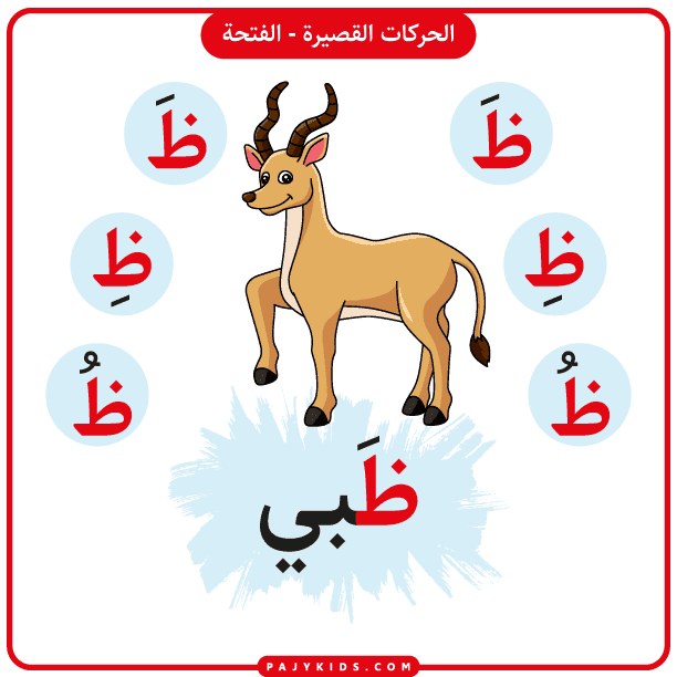 za arabic letter Educational Printables with Words and Vowels