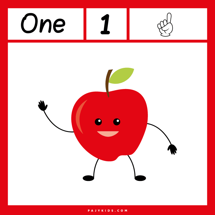 Number Flashcards - number one