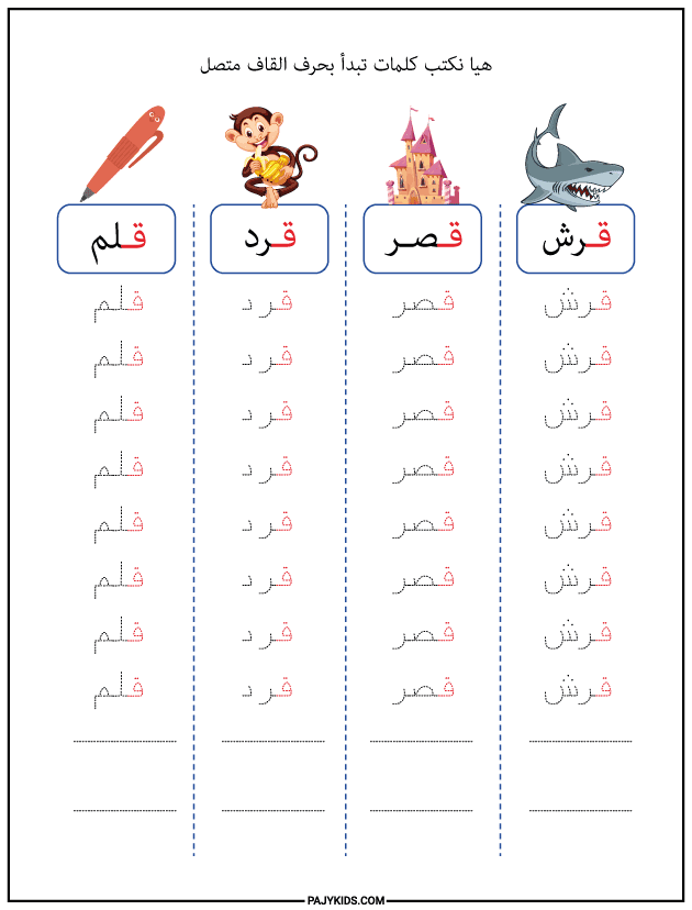 Form of the Letter Qaf at the Beginning of a Word