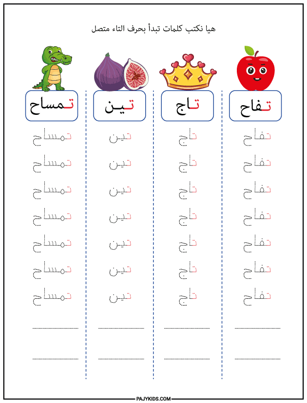 The Initial Shape of Tāʼ: تـ