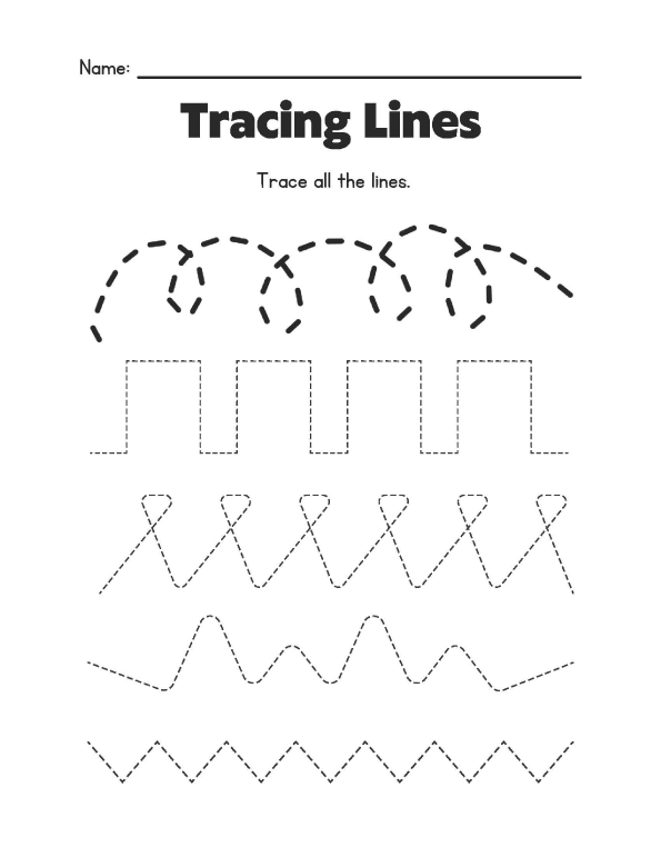 Tracing for Preschool: Shapes Tracing