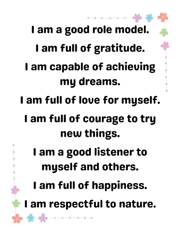 Affirmations for kindergarten - Encouraging Kindness and Empathy