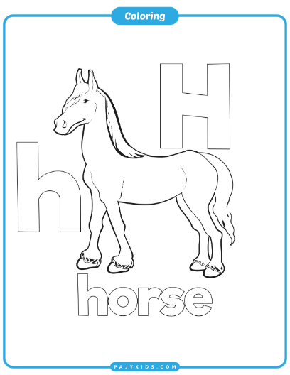 Coloring Activity: Bring “H is for Horse” to Life