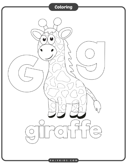 Coloring Fun: G is for Giraffe