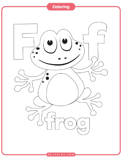 Creative Coloring Sheet: F is for Frog