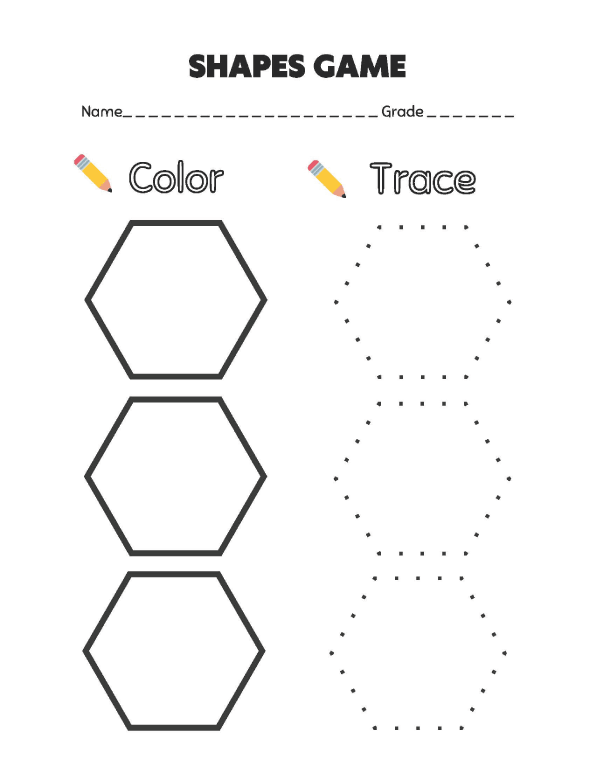 Developing Fine Motor Skills with Shapes Game Activity Printables