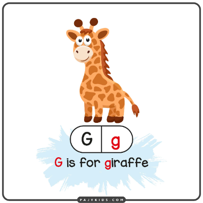 Flashcard Activity: G is for Giraffe
