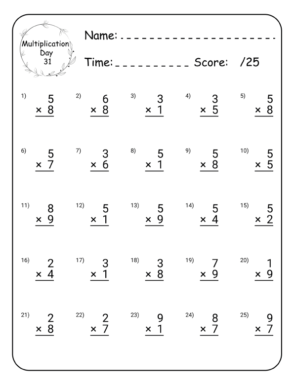 Fun Math for Preschool Worksheets