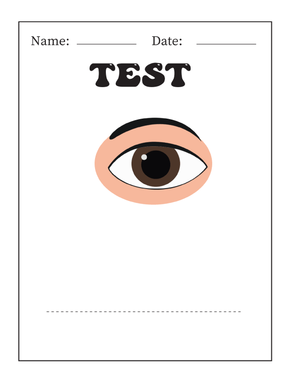 Human body eyes illustration for kindergarten