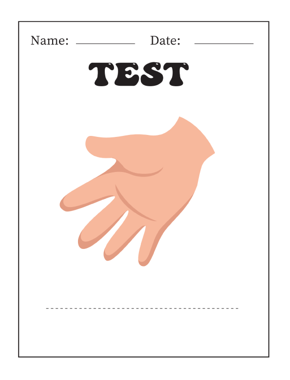 Human body hands activity for kindergarten children