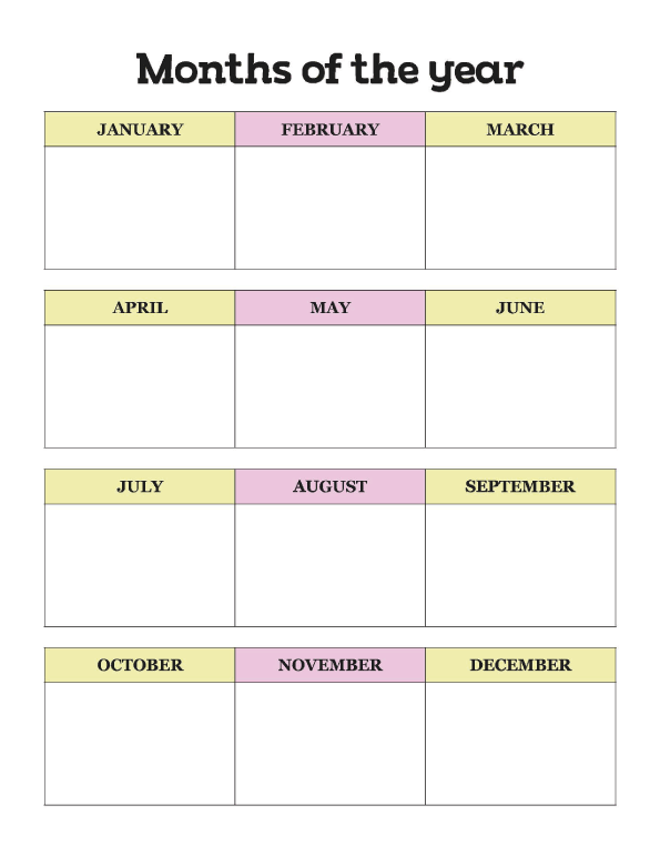 Months of the Year A Seasonal Learning Posters Resource