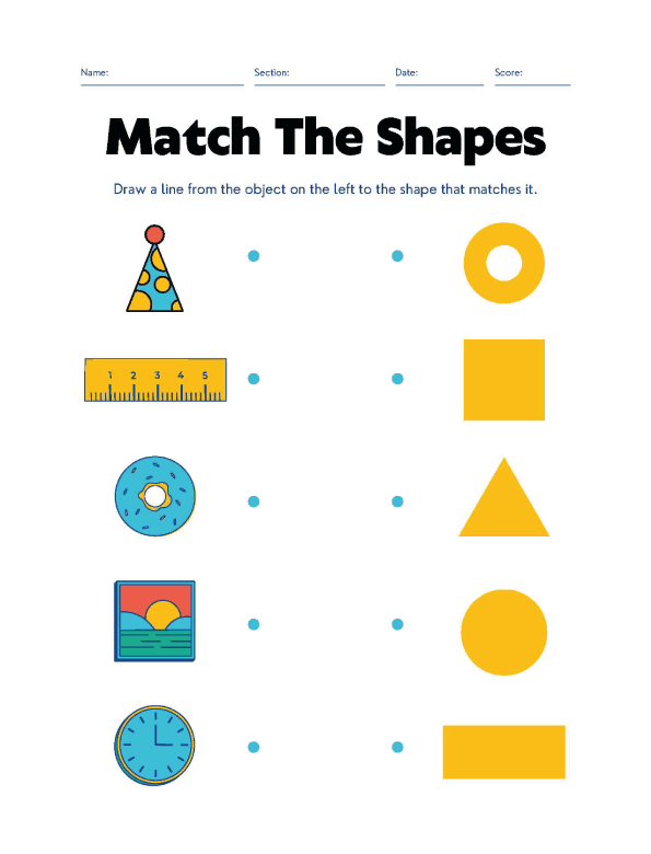 Tracing for Preschool: Match the Shapes