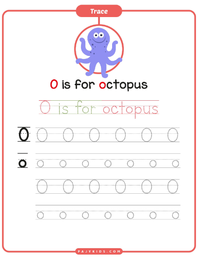 Writing Drill: O and Octopus Together