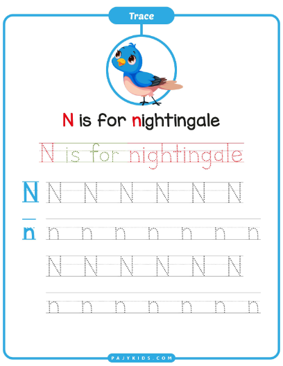 Writing and Word Connection: N and Nightingale