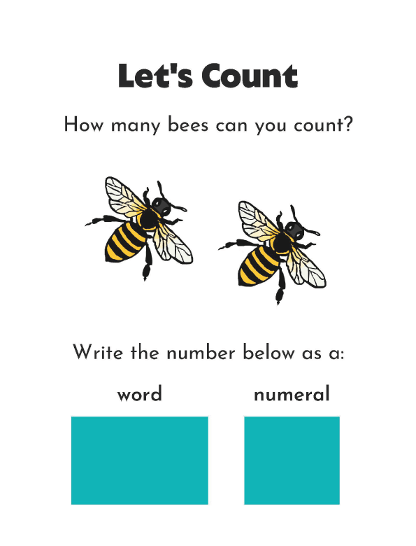 workbook for kindergarten - Let's Count