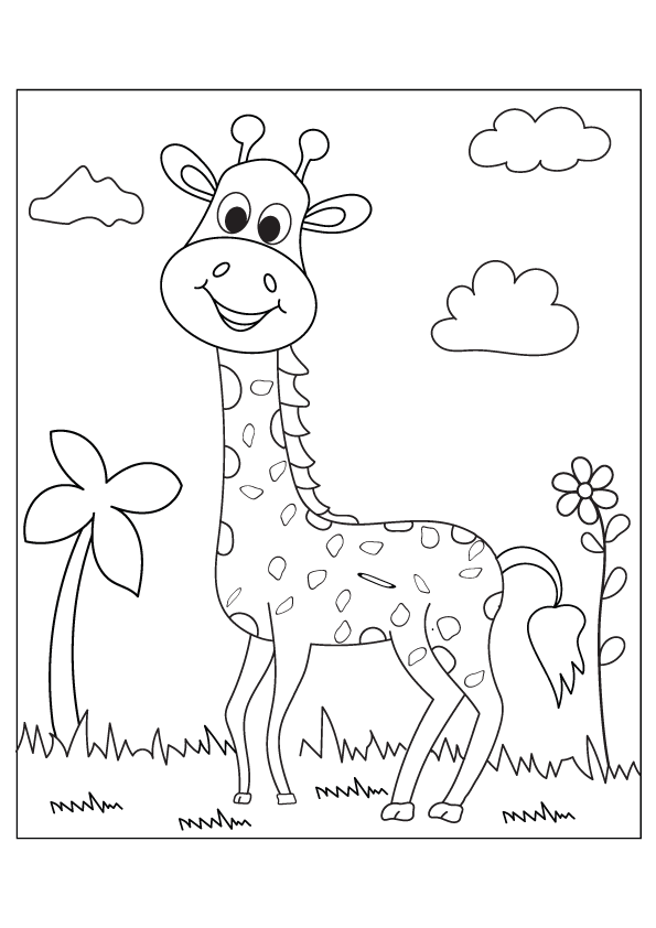 A Glimpse of the Giraffe: A Second Printable Pictures to Color