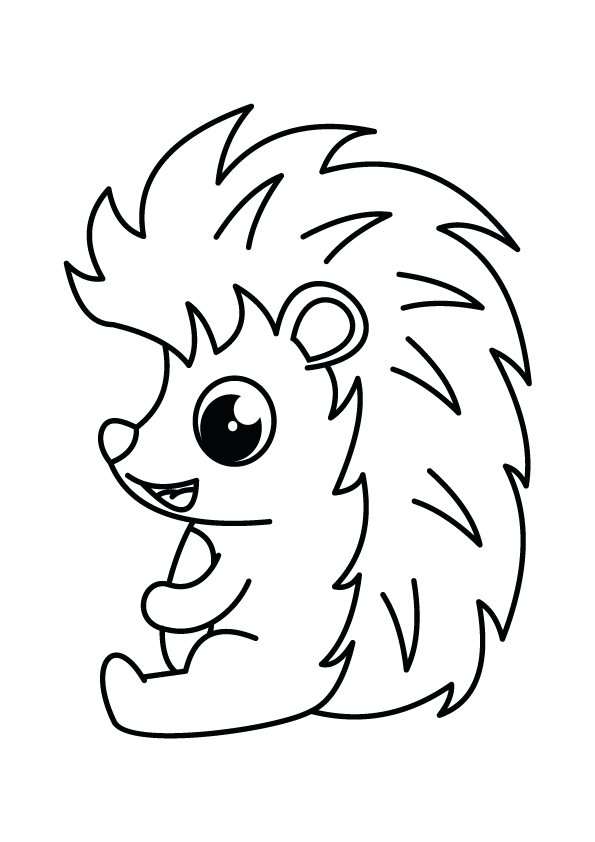 Cute Hedgehog: A Fun Printable Coloring Pages for Animal Lovers
