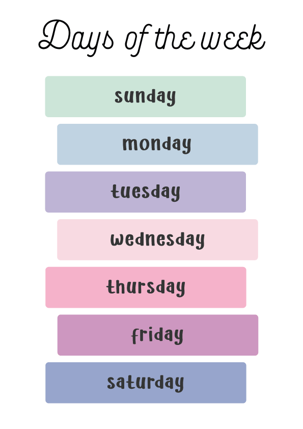 Days of the Week: Building Routine and Predictability