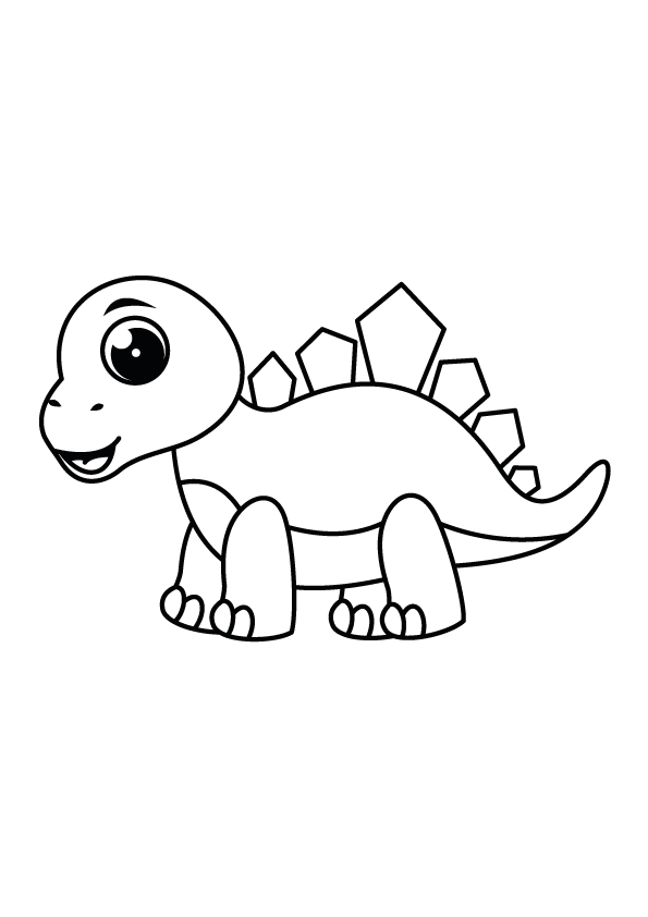 Dinosaur Discovery: Stegosaurus Coloring Books Page
