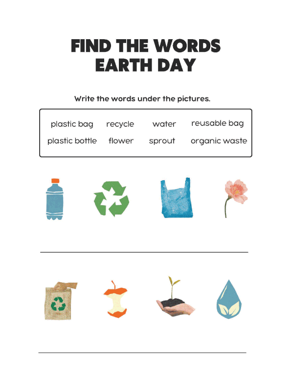 Earth Day Worksheets - Earth Day Word Hunt