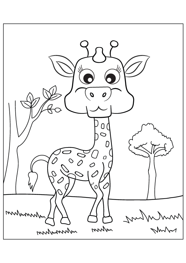 Giraffe Coloring Page: Tallest Mammal on Earth
