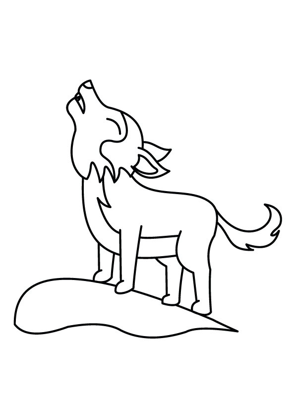 Howling Wolf Coloring Sheets: A Fun Animal Coloring Page