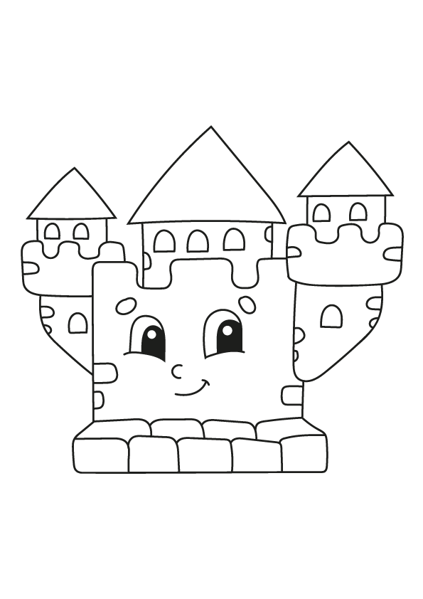 Majestic Castle Coloring Page