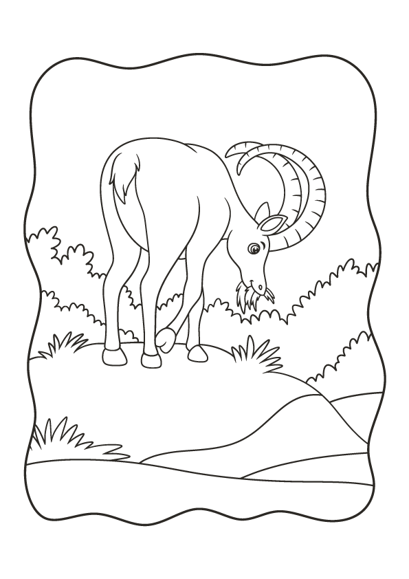 Mountain Goat Fun: A Printable Coloring Pages Adventure