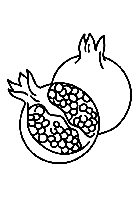 Pomegranate Coloring Sheet: A Delicious and Detailed Coloring Page