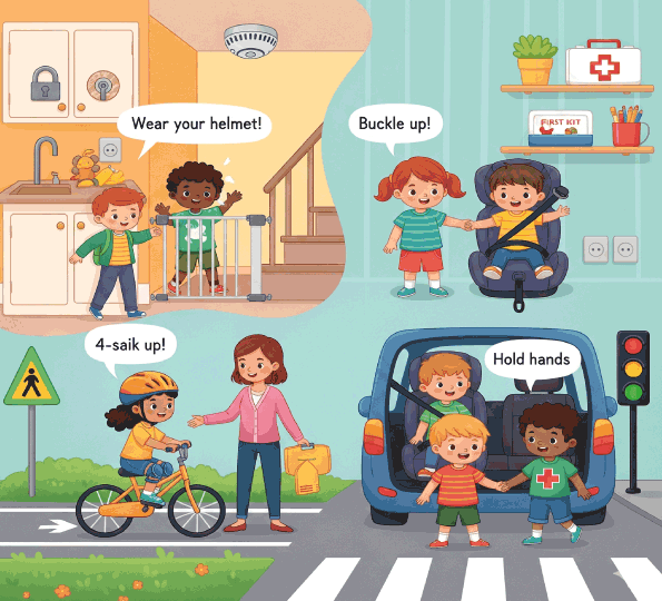 سلامة الأطفال - ممارسات السلامة المتخصصة للأسرة والألعاب والفراش