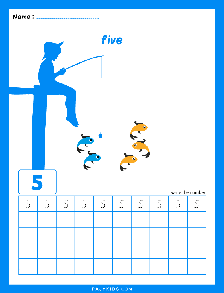 الارقام بالإنجليزية من 1 إلى 20 تدريبات تتبع سهلة للأطفال