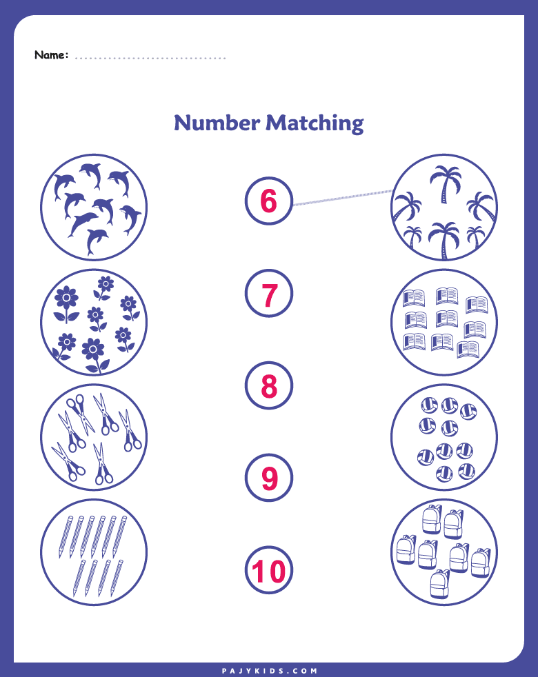 Learning Numbers for kindergarten - Learning Numbers for Kindergarten Through Matching Activities