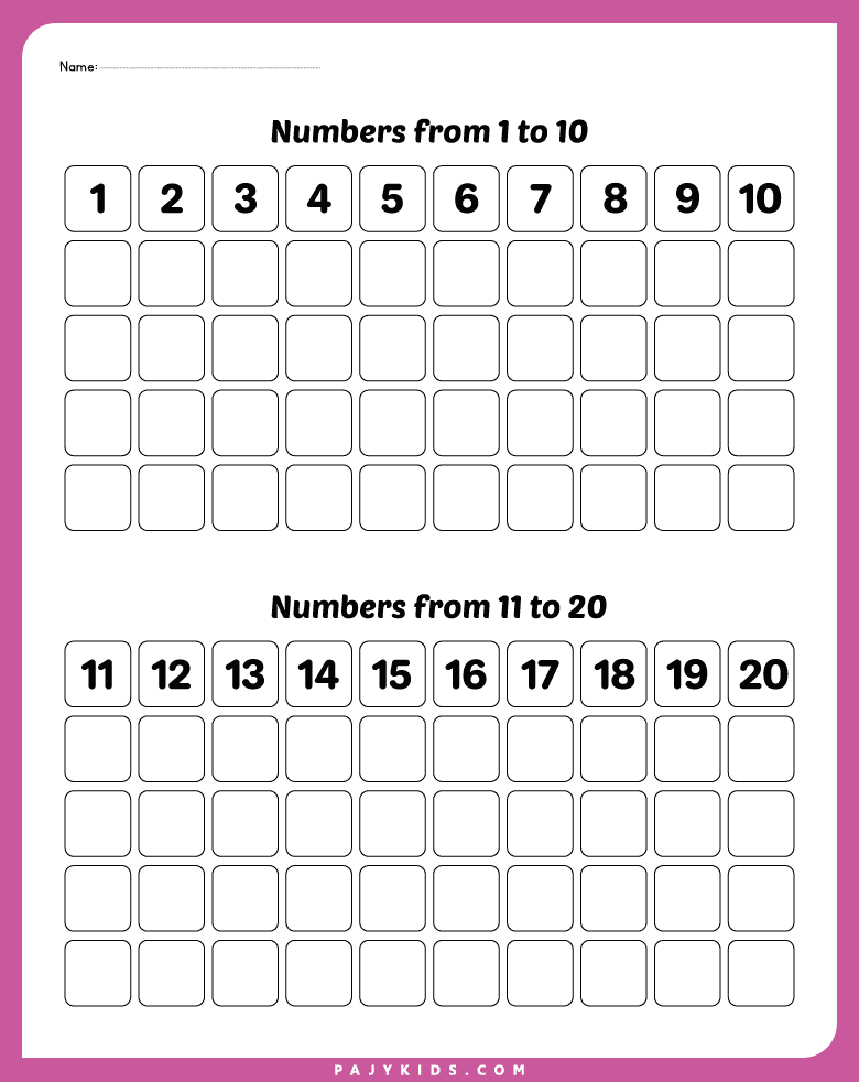 Number practice kindergarten - Building a Strong Foundation with Numbers 1–100