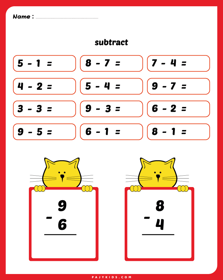 Subtraction Worksheets - Understanding Subtraction Through Simple Concepts