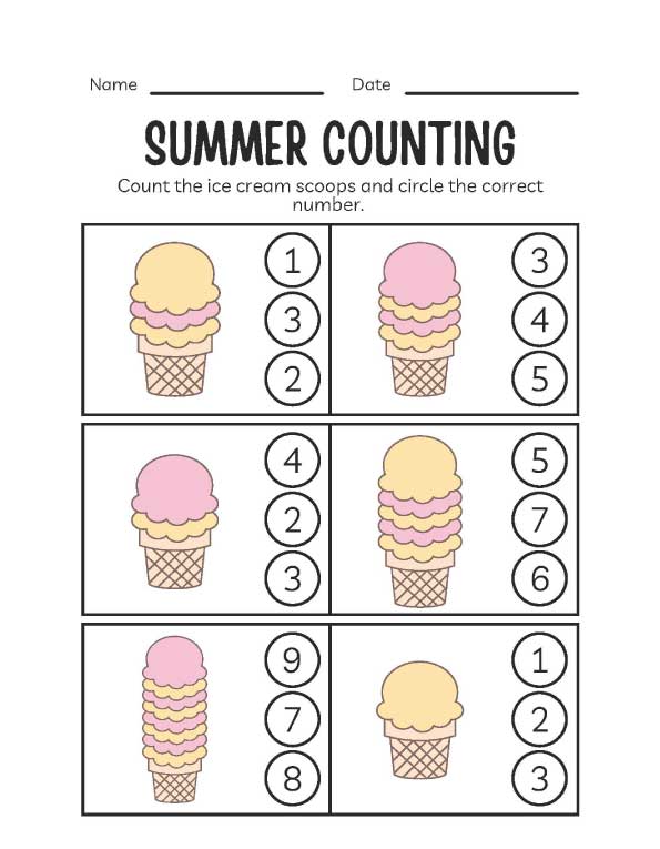 Summer Season Worksheets for Kindergarten to Encourage Creativity and Expression
