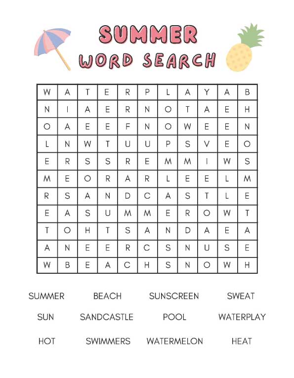 Summer Season Worksheets for Kindergarten to Strengthen Math Readiness