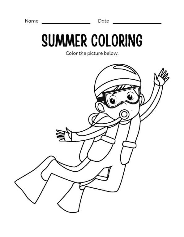 Summer Season Worksheets for Kindergarten to Support Fine Motor Development