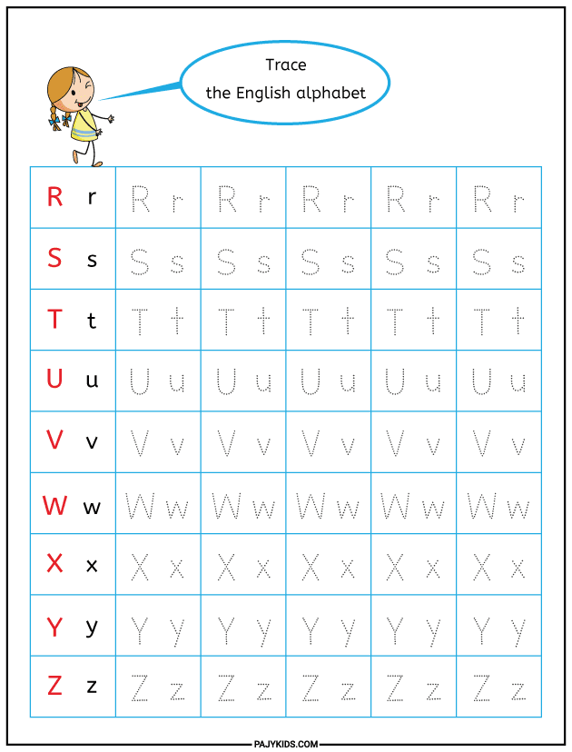 Tracing Alphabet - Tracing Alphabet Worksheets for Gradual Skill Progression