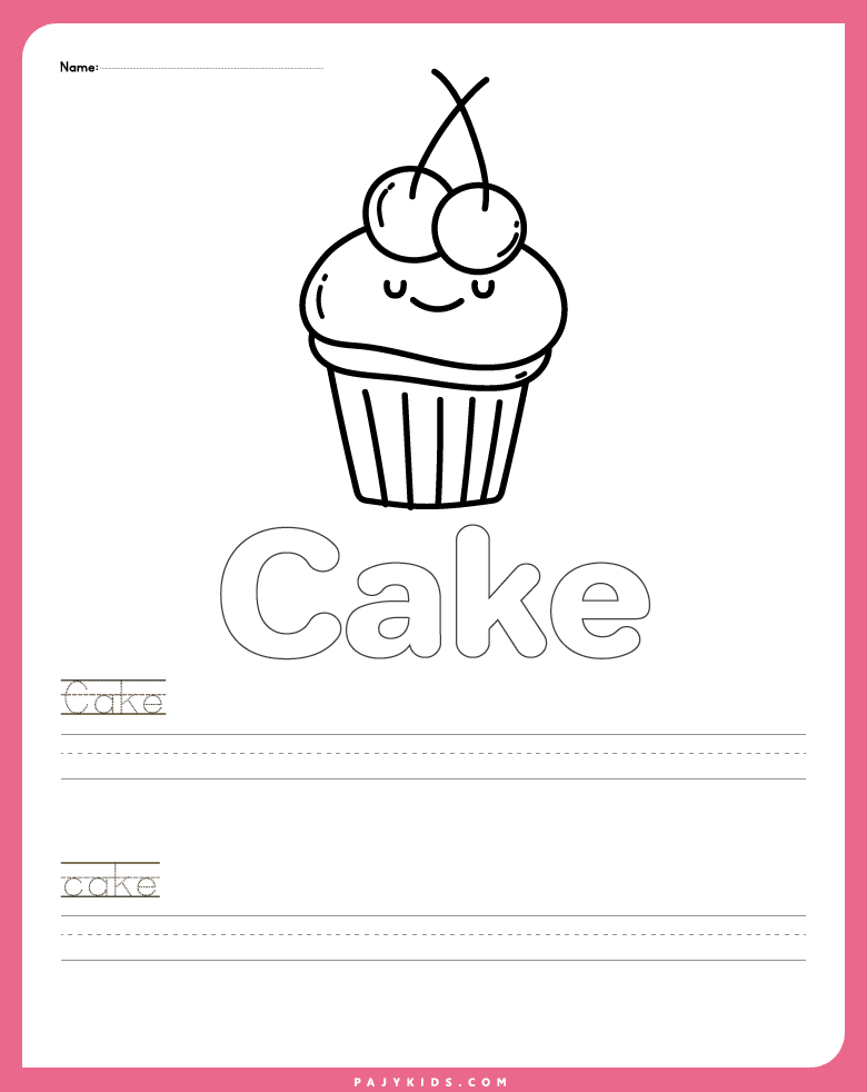 letter c worksheet - Letter c Coloring Activity with Word Writing