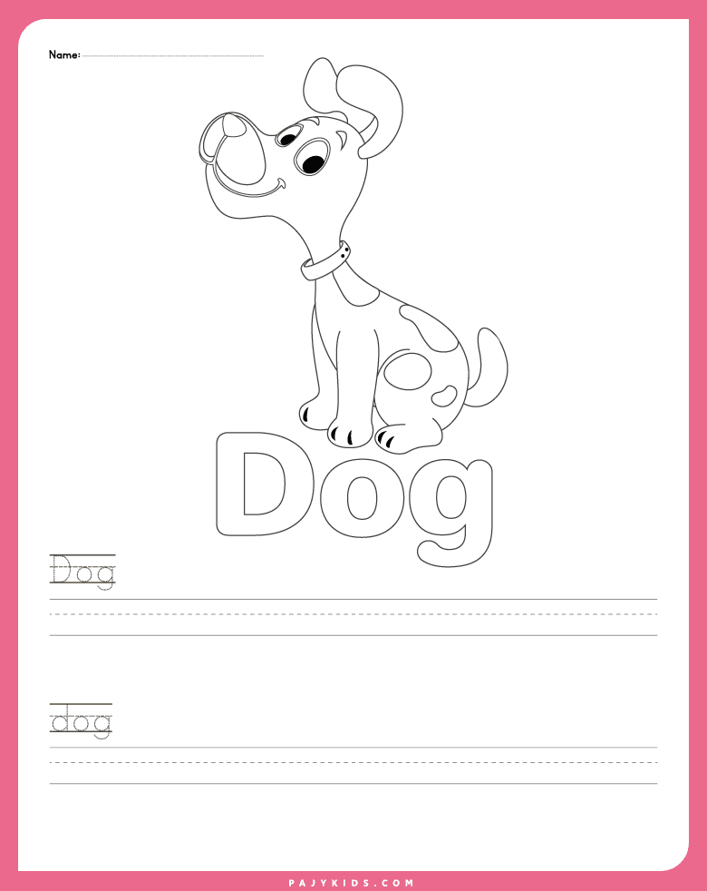 letter d worksheet - Letter d Coloring Activity with Word Writing Practice