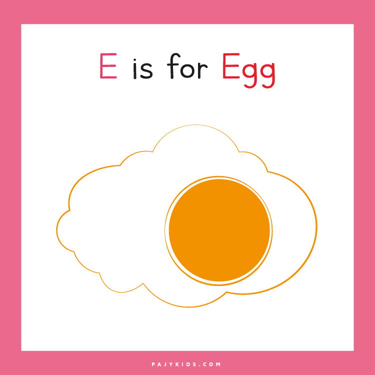 letter e worksheet - Letter e Card for Recognition and Phonics Development