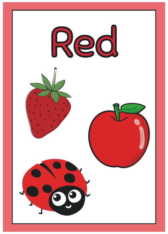 تعليم الألوان للاطفال بالصور جاهز للطباعة وسهل الاستخدام