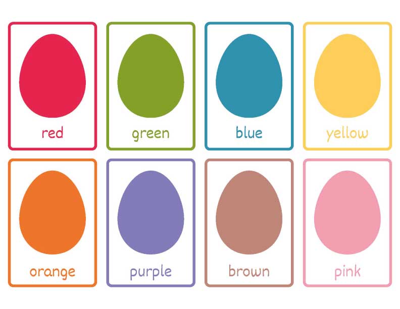 Colors for Preschool with Bright and Simple Flashcards